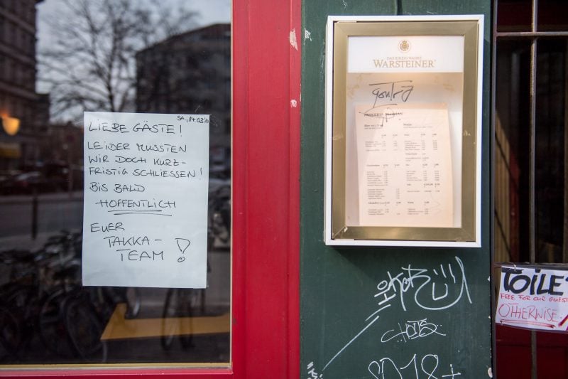 Samstag, 14.3.2020: Kneipen und Bars sowie enge Restaurants sind bereits seit Sonnabend dicht. Foto: imago images / Christian Ditsch 