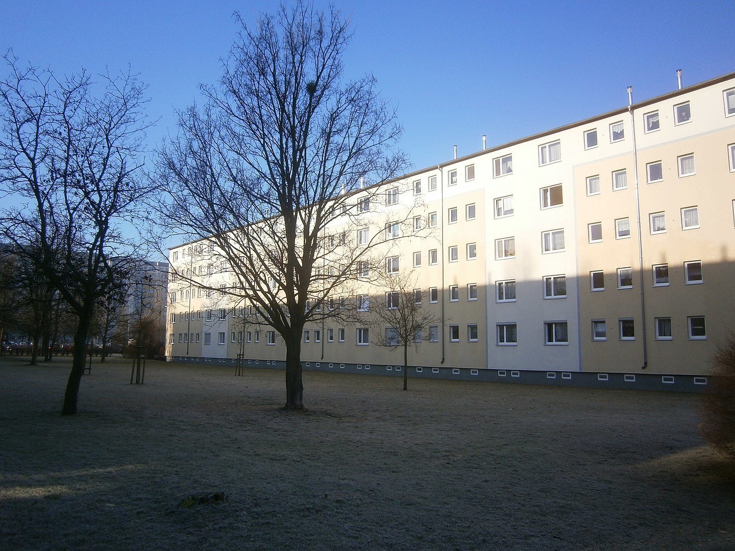 Großwohnsiedlungen in Berlin: WBS-70-Gebiet: Das Areal um die Michelangelostraße. 