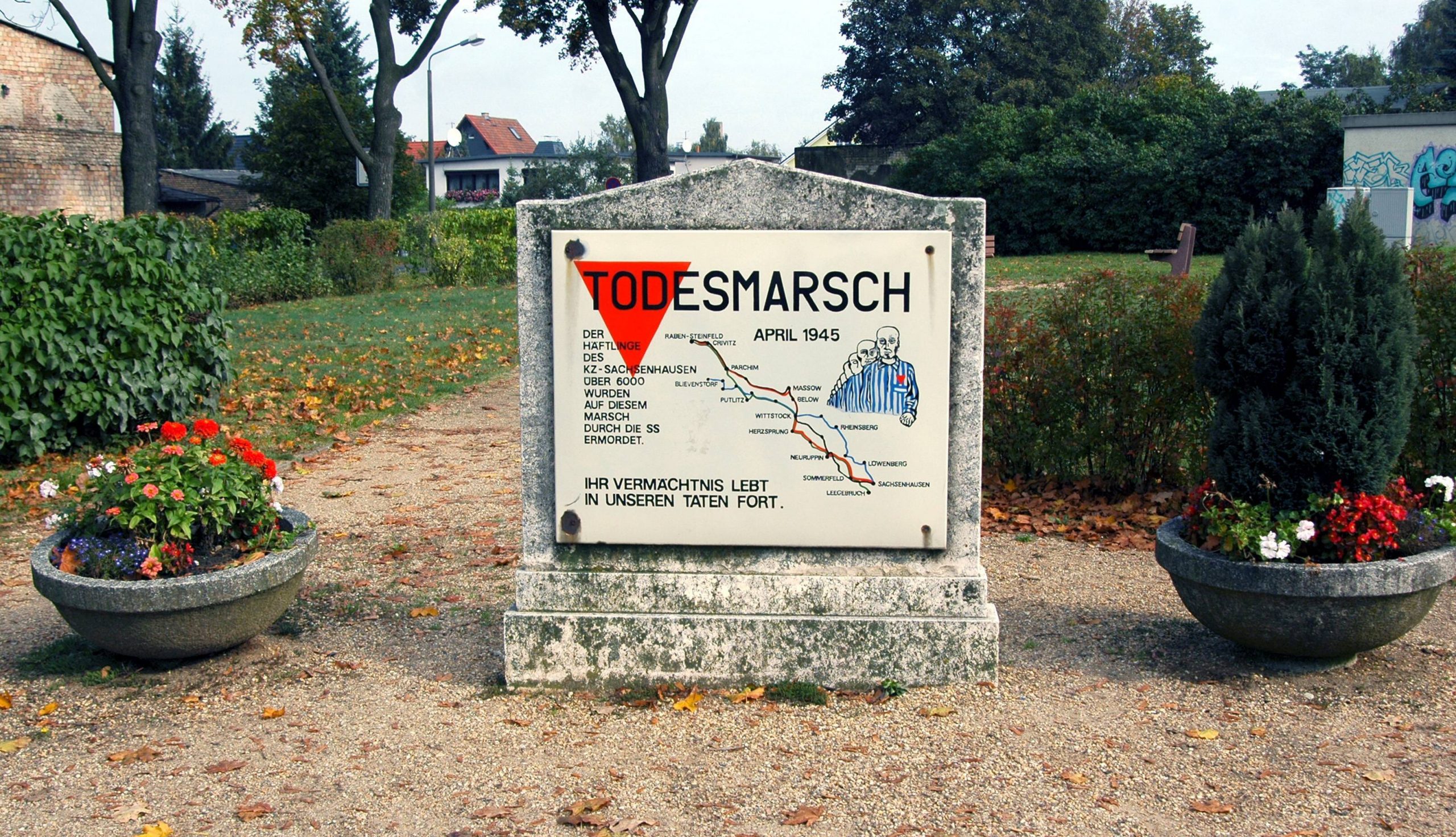 Vom KZ Sachsenhausen aus begann der Marsch, auf dem über 6000 Häftlinge ermordet wurden - die Stadt Oranienburg gedenkt derer.