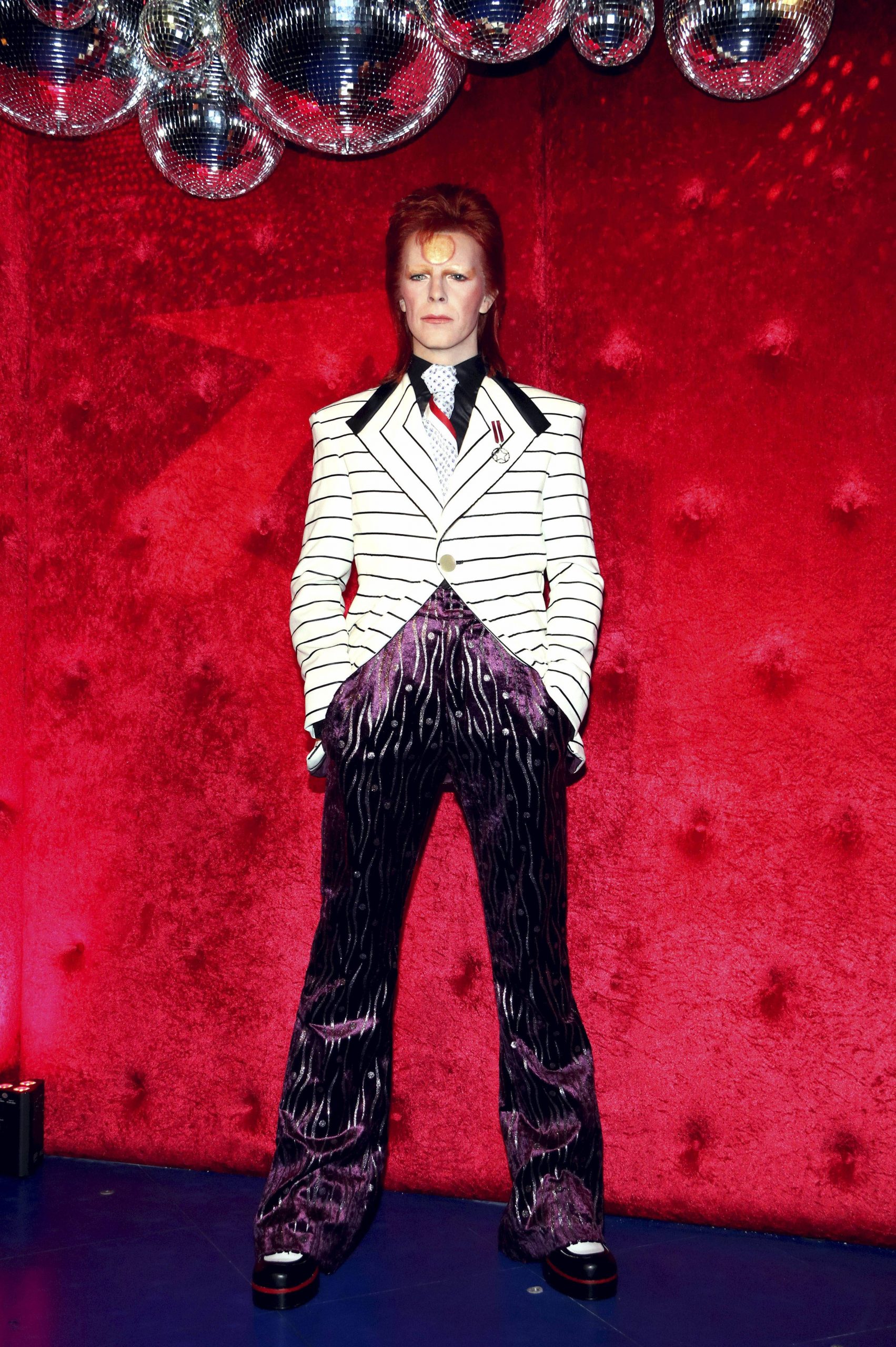 Enthüllung der Wachsfigur von David Bowie als Ziggy Stardust im Madame Tussauds. Aufnahme vom September 2017.