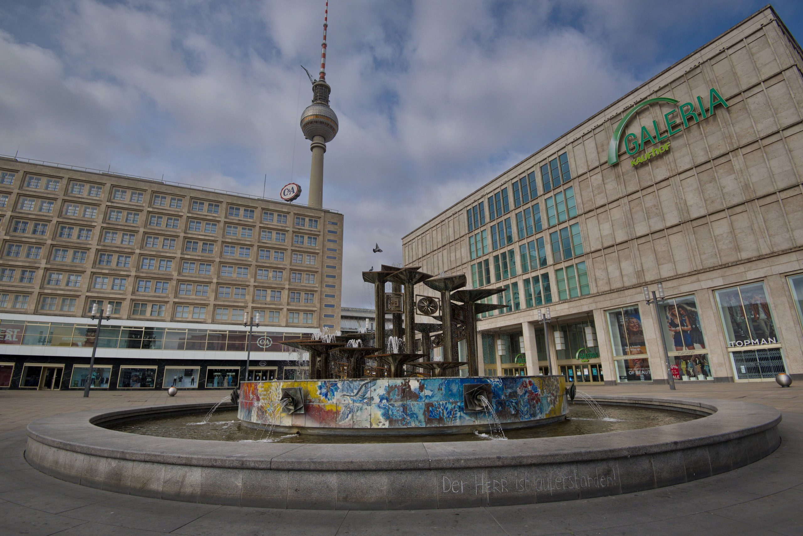 Der Alexanderplatz im April 2020. Berlin.