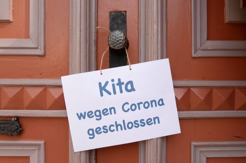 Kita in Berlin, die wegen Corona geschlossen ist.