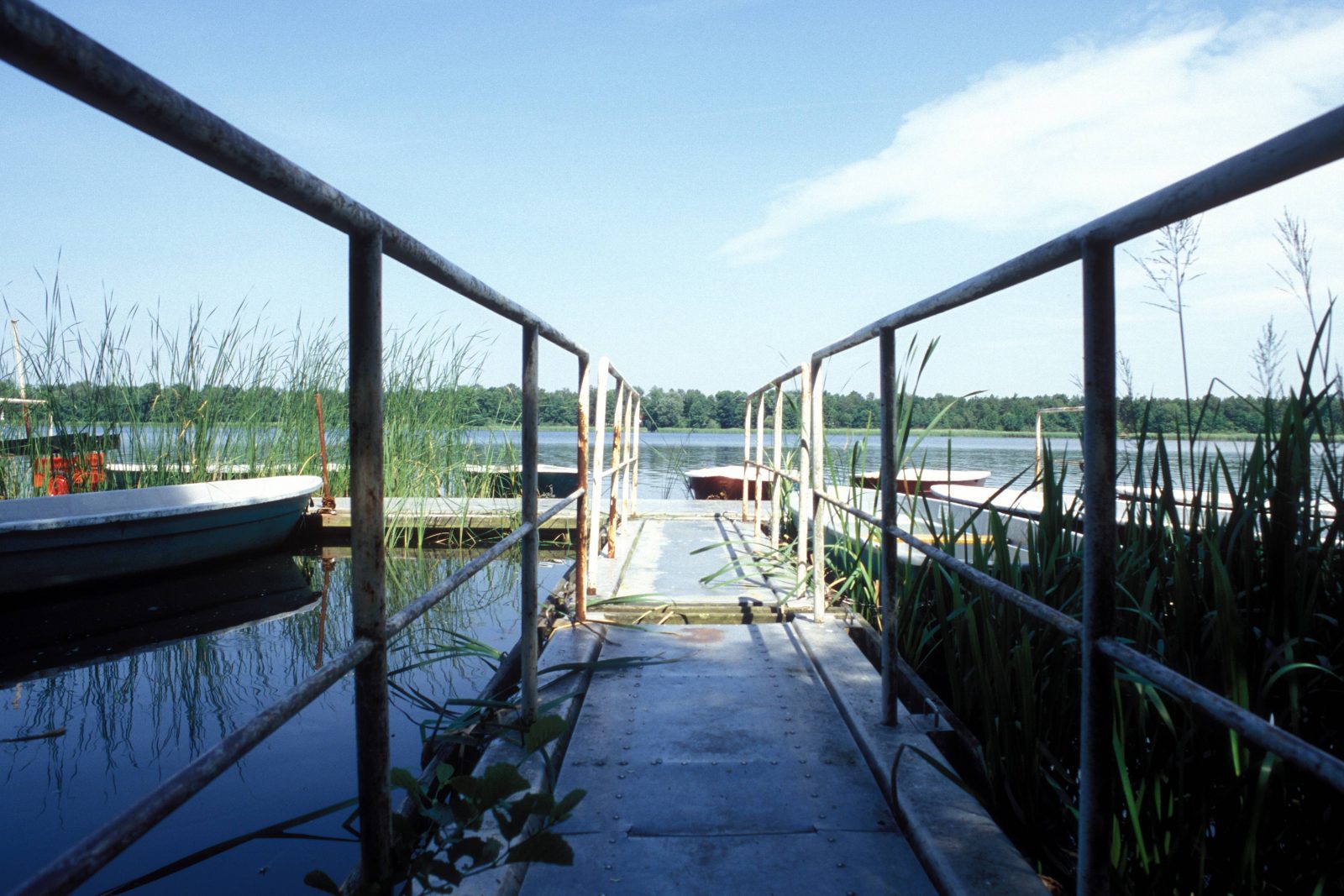 Standard in den Jugendherbergen in Brandenburg: Bootsstege, die Anlegestellen für Kanufahrer und Wasserwanderer bieten - wie am Köthener See. 