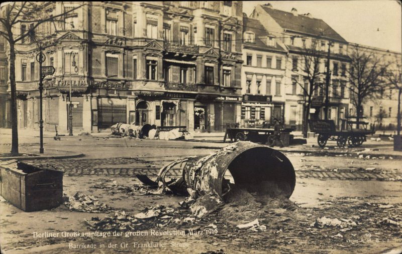 Friedrichshain, Straßenkämpfe, März 1919. 