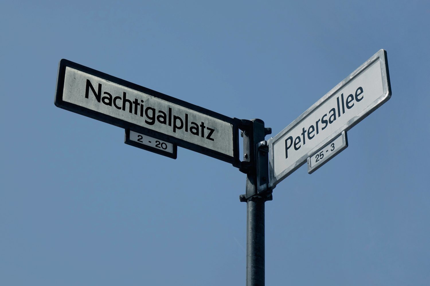 Die umstrittensten Straßennamen in Berlin:  Petersallee und Nachtigalplatz. Foto:imago images/Steinach