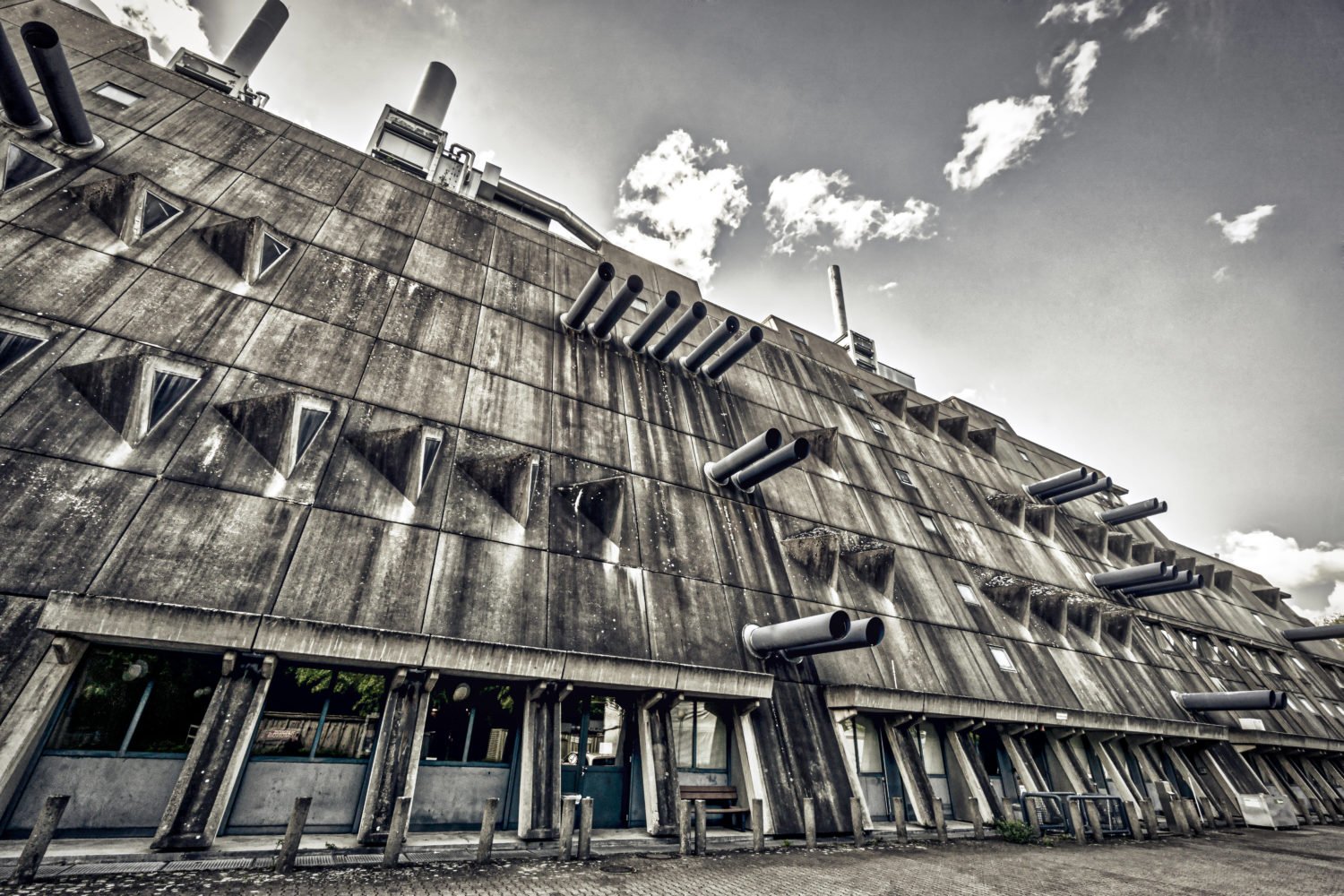 Beton und Brutalismus in Berlin: Mäusebunker in Steglitz.