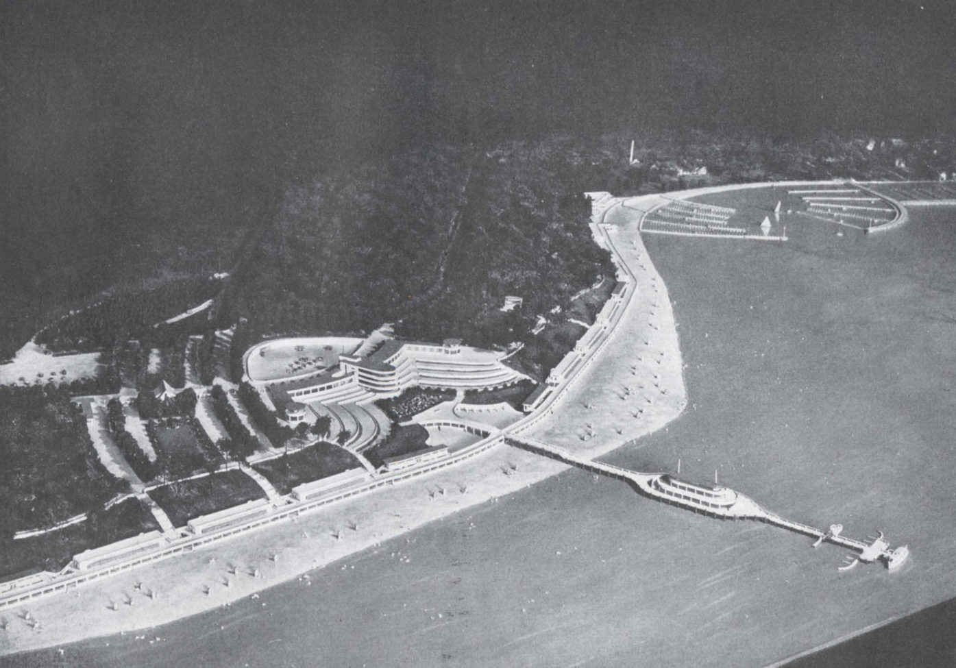 100 Jahre Groß-Berlin: Modell des Ausbaus des Strandbad Wannsee, 1929. 