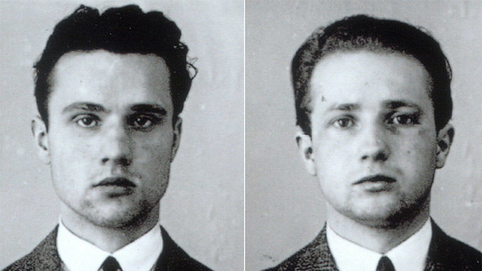 Die Sass-Brüder abgelichtet von der Polizei, 1930er-Jahre. Foto: Public Domain