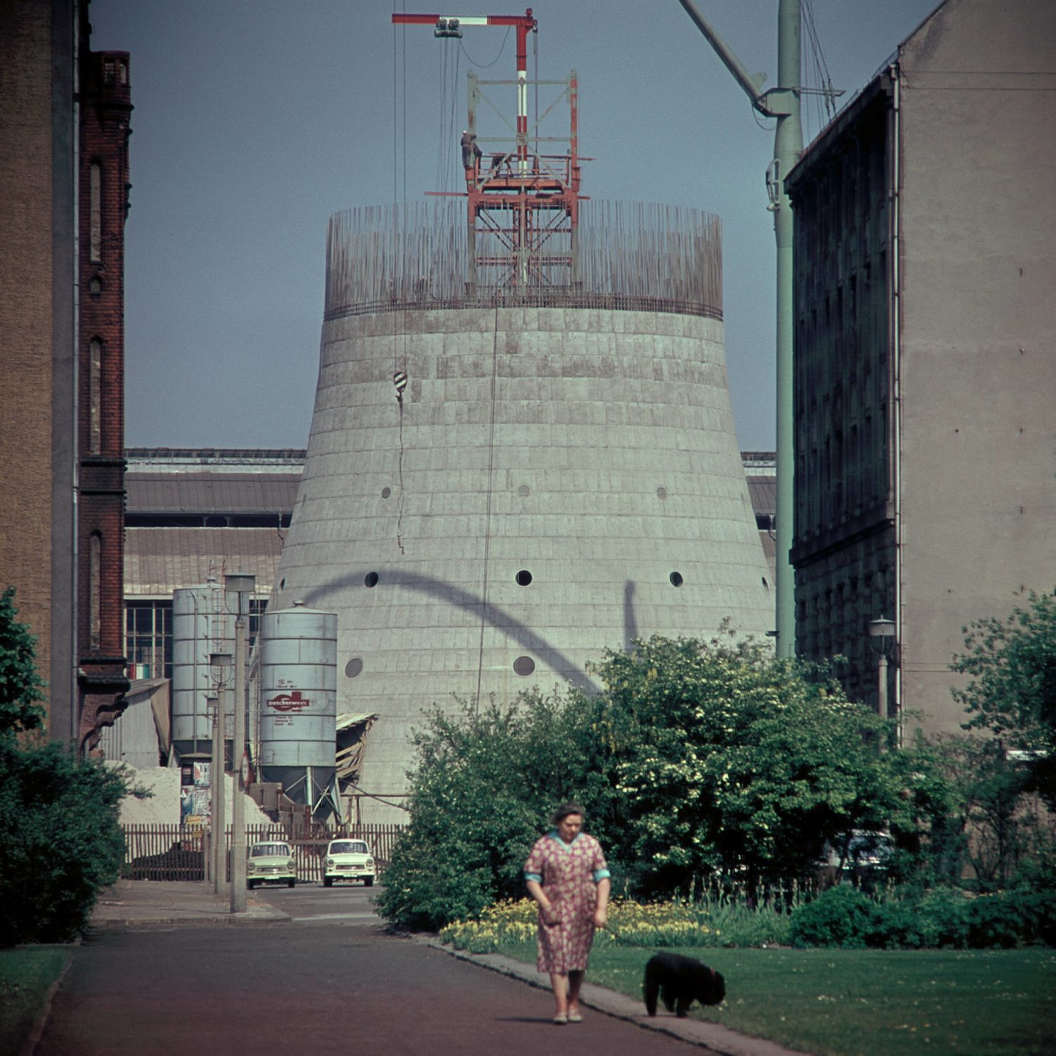 Der Fernsehturm wird gebaut, ca. 1966. Foto: Imago/Werner Schulze