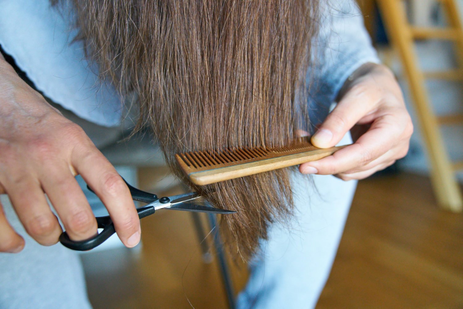 Frau kurz lange haare schneiden Nur kurz