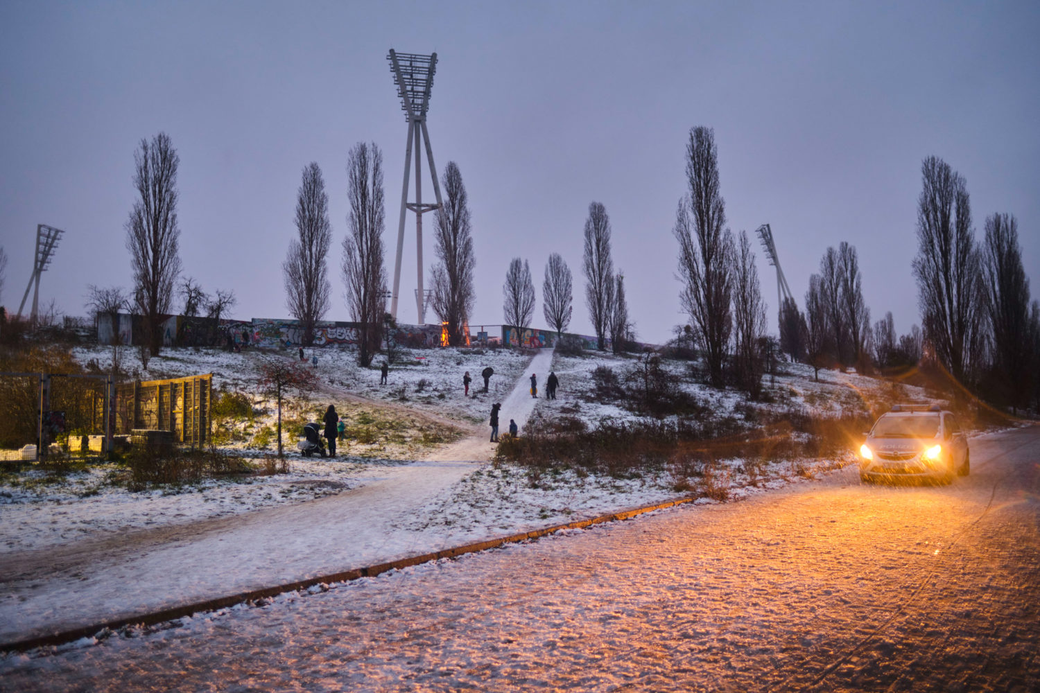 Berlin im Schnee 2021: Mauerpark 