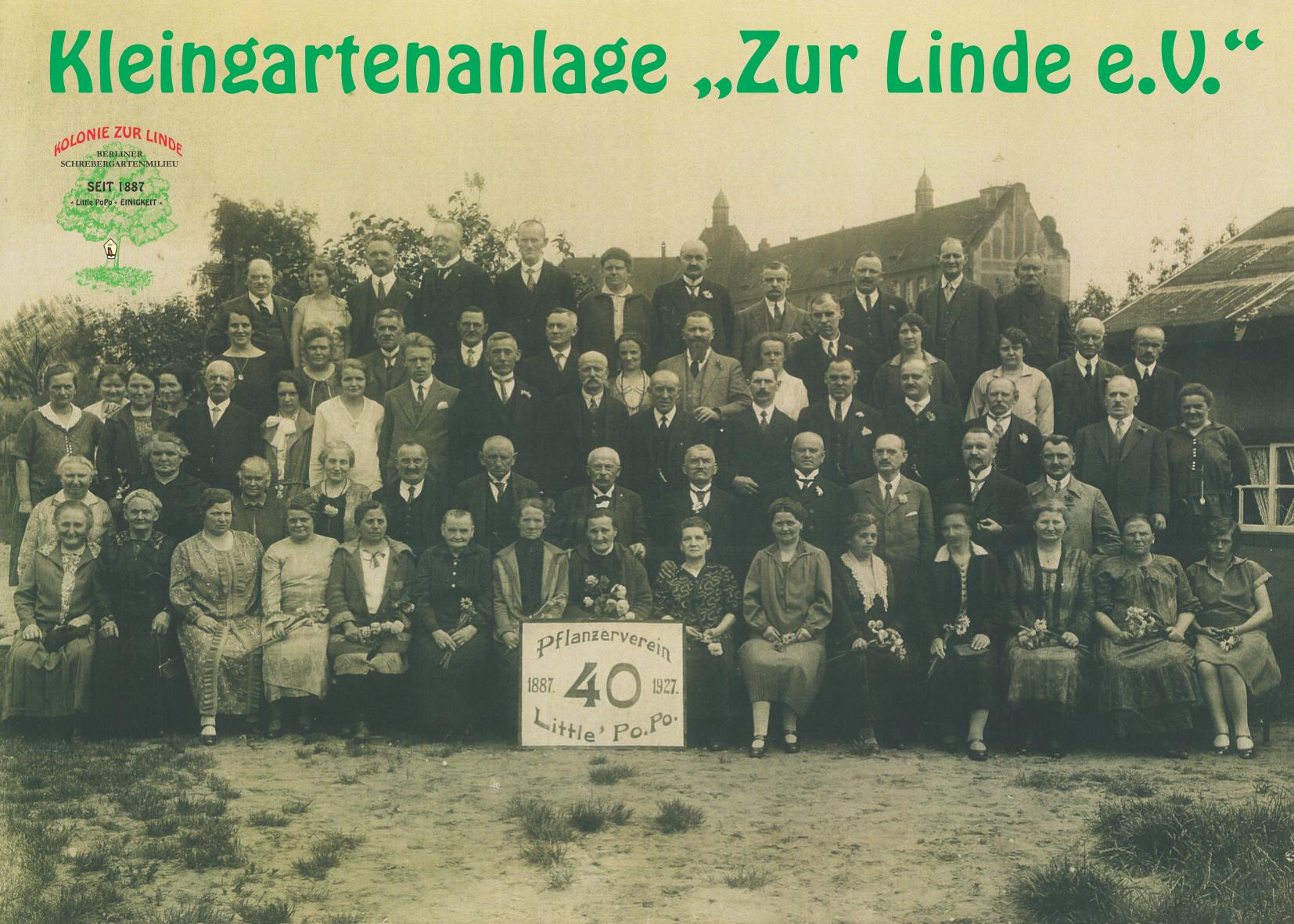 Kolonie Zur Linde e.V., gegründet 1887. Foto: Archiv Zur Linde e.V.