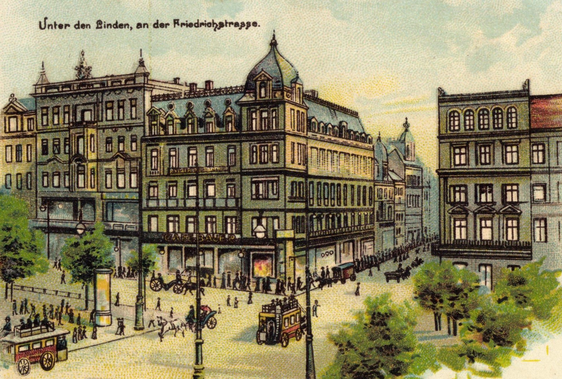 1920er in Berlin: Unter den Linden, Ecke Friedrichstraße, um 1925. Foto: Imago/Arkivi