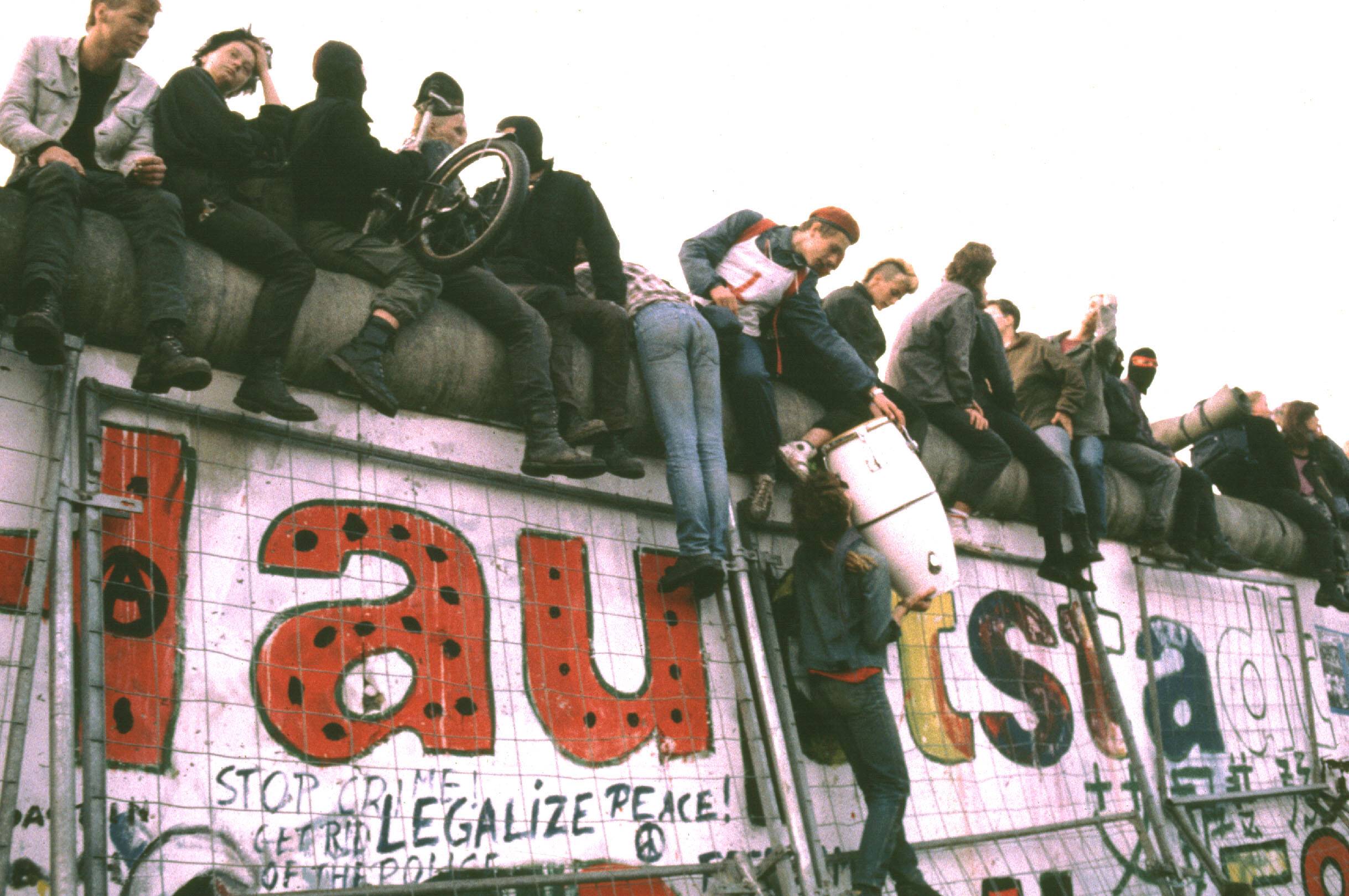 West-Berlin: Autonome besetzten das Lenné-Dreieck am Potsdamer Platz. Foto: Imago/Peter Homann