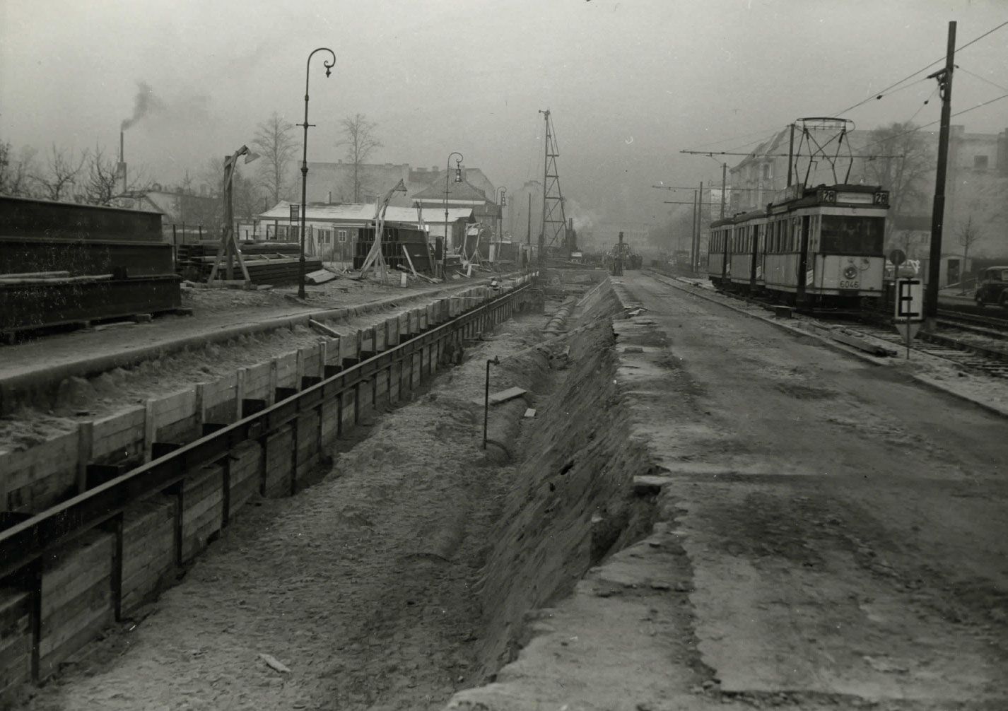 U-Bahnbau in Tegel, 1950er-Jahre. Foto: BVG Archiv