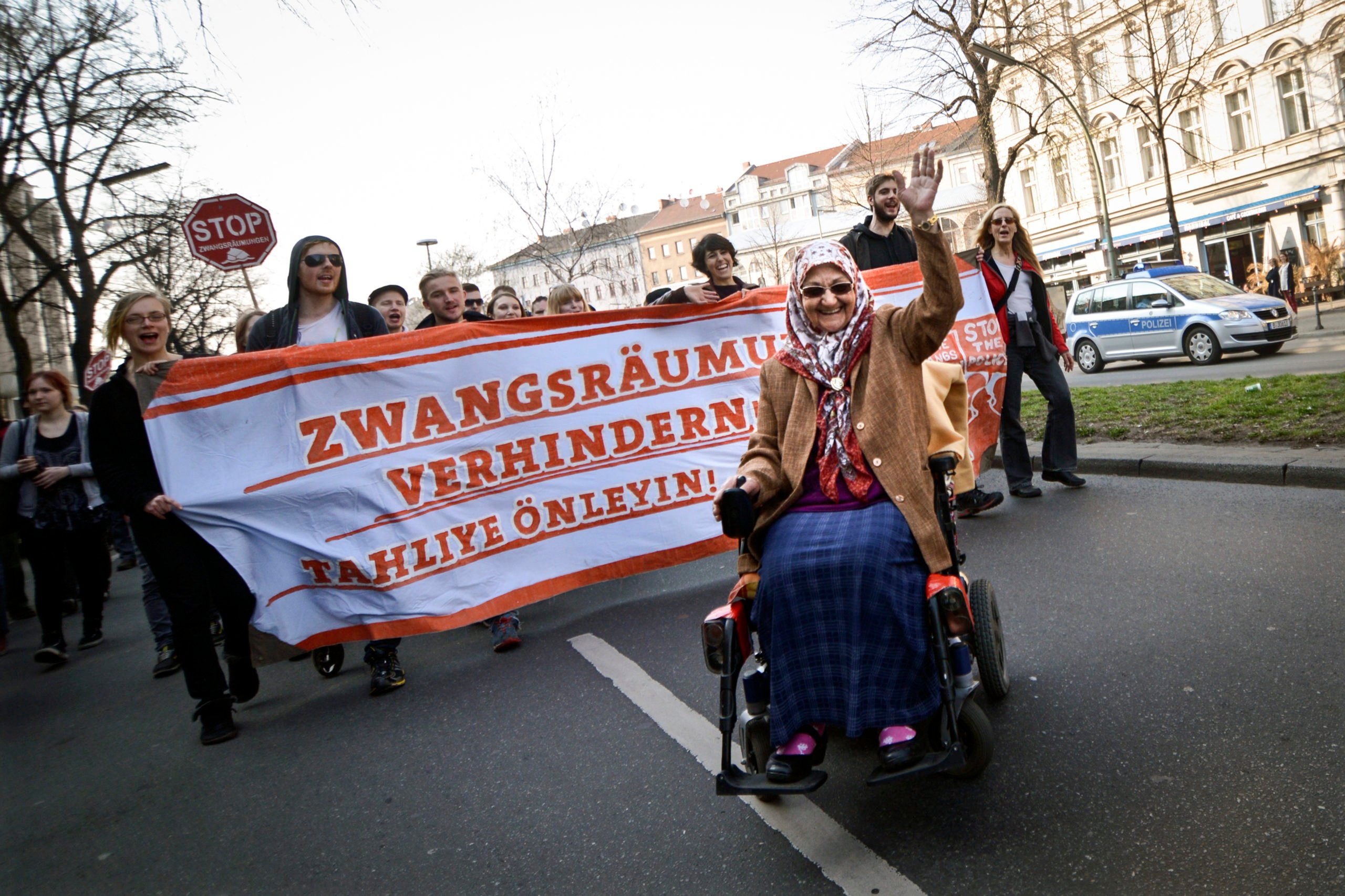 Lärmdemo gegen steigende Mieten und Verdrängung in Kreuzberg. Foto: Christina Palitzsch/Umbruch Bildarchiv
