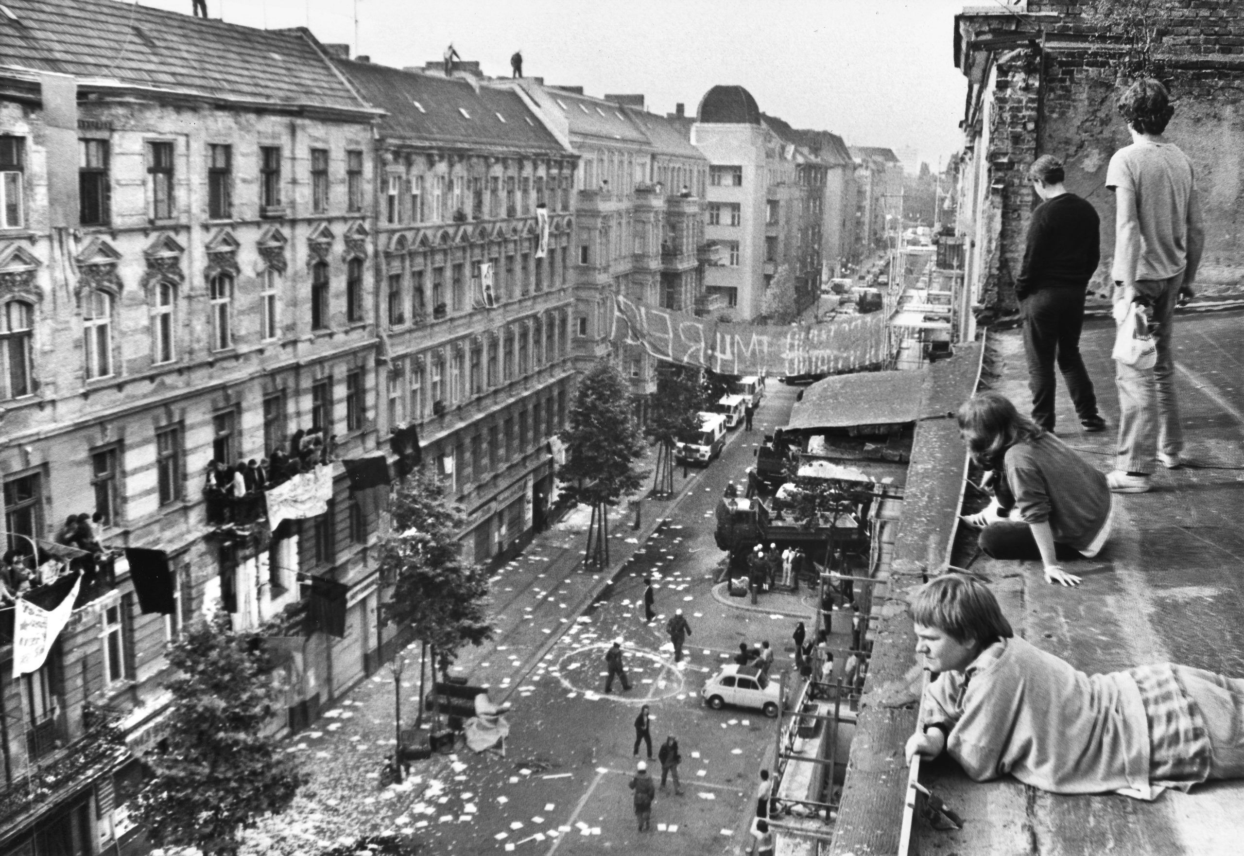 Rebellisches Berlin: Räumung der Danckelmannstraße 43-45 am 27. Juni 1983. Foto: Wolfgang Sünderhauf/Umbruch Bildarchiv