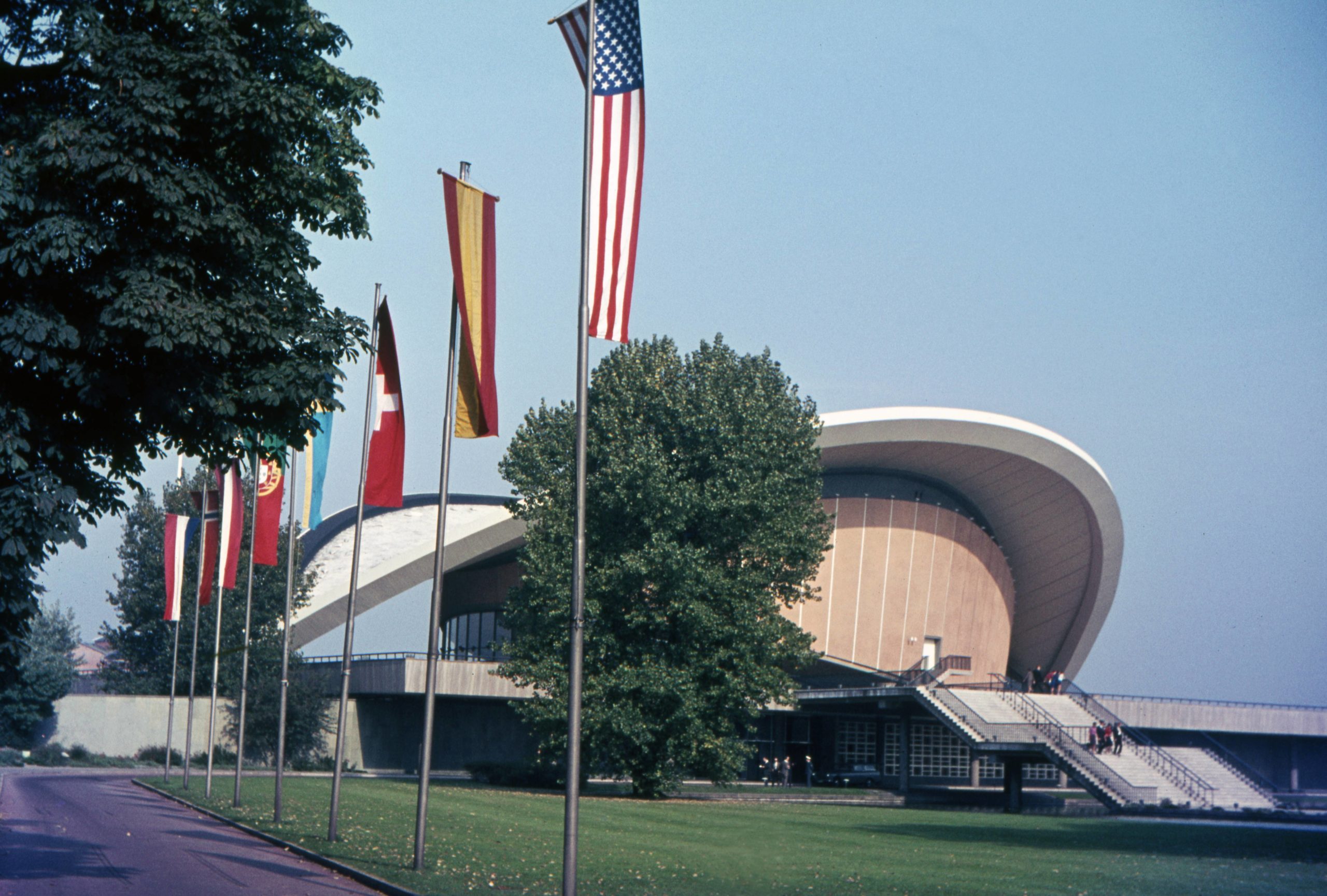 Kongresshalle entworfen von dem Architekt Hugh Stubbins, September 1971. Foto: Imago/Gerhard Leber