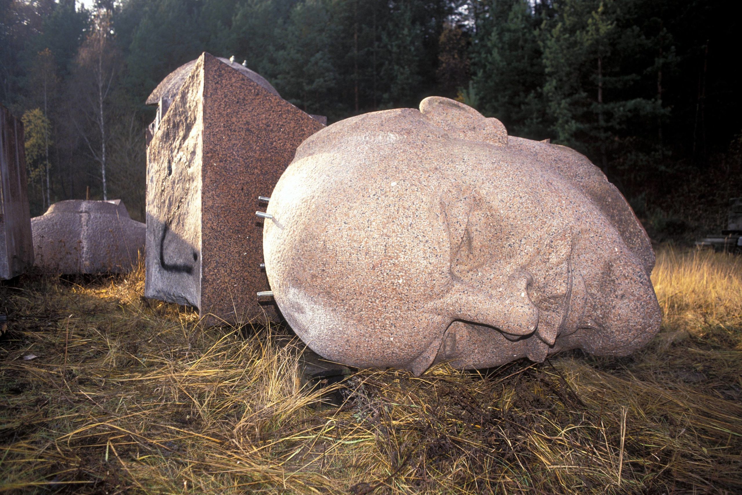 Kopf des Berliner Lenindenkmals nach dem Abriss. Foto: Imago/PEMAX