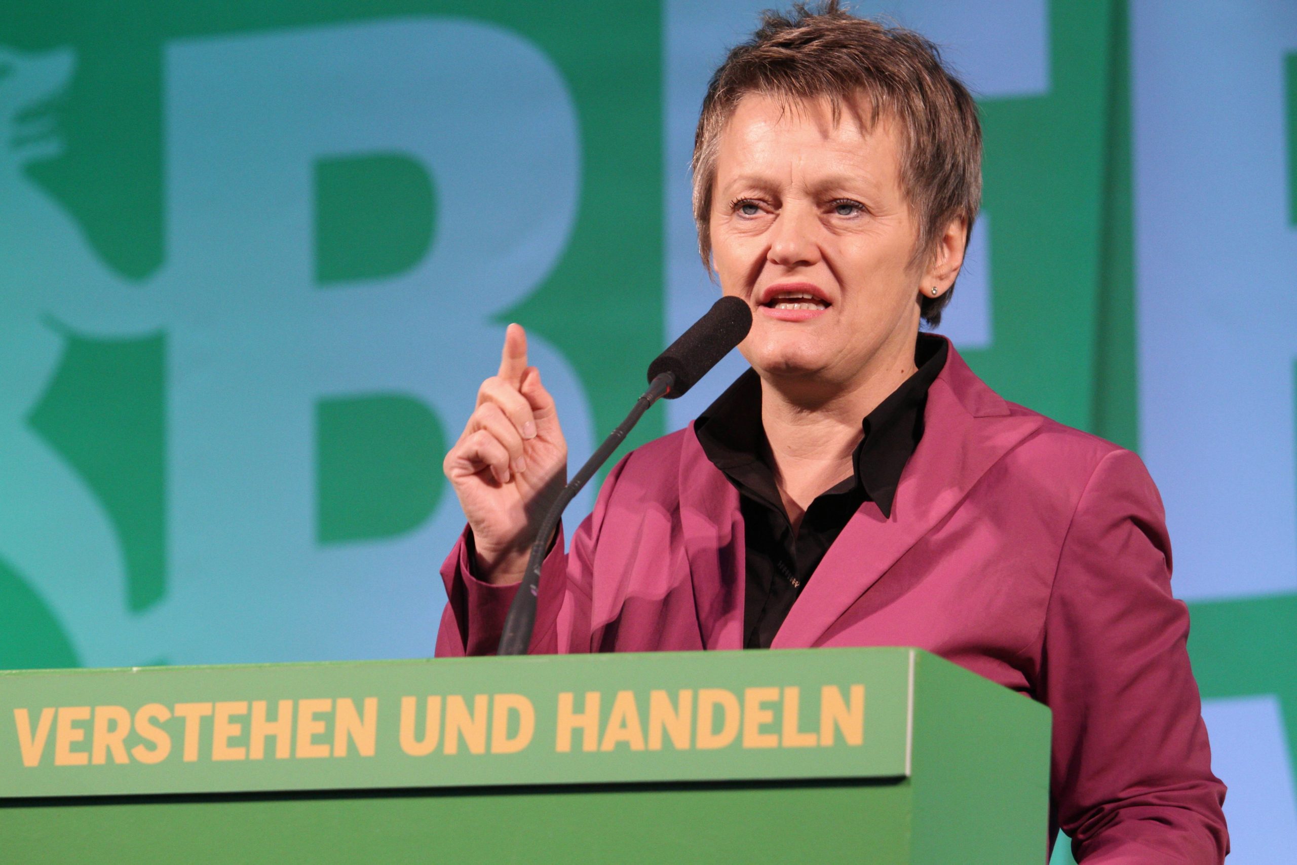 Spitzenkandidatin Renate Künast bei der Abschlusskundgebung der Grünen zur Wahl des Berliner Abgeordnetenhaus 2011. Foto: Imago/eventfotografen.de