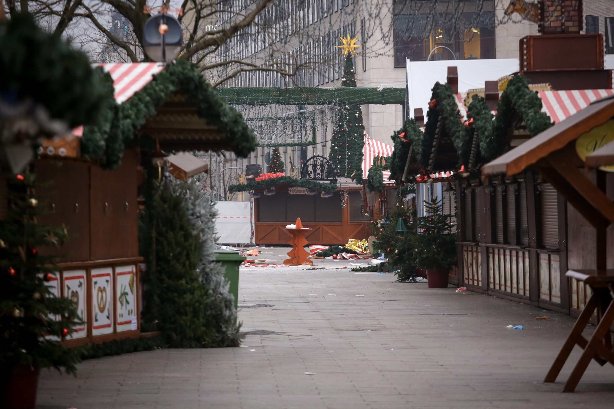 Leere auf dem Weihnachtsmarkt nach dem Anschlag. Foto: Imago/Stefan Zeitz