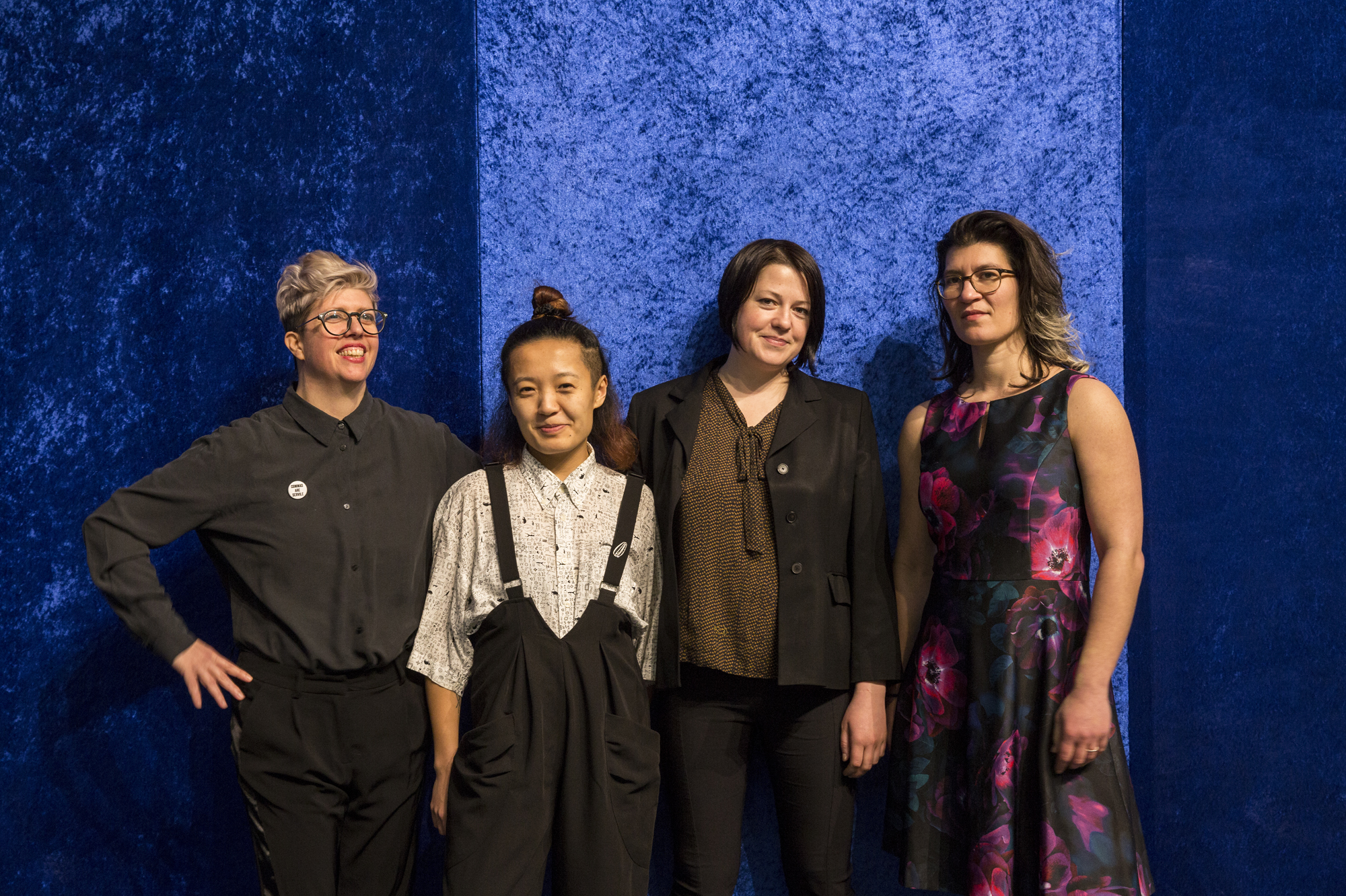 Die Dead Darlings Mitglieder 2019 in Amsterdam, von links nach rechts: Tania Theodorou,
Jessie Yingying Gong, Lina Ozerkina, Hanna Mattes. Foto: Franziska Schulz