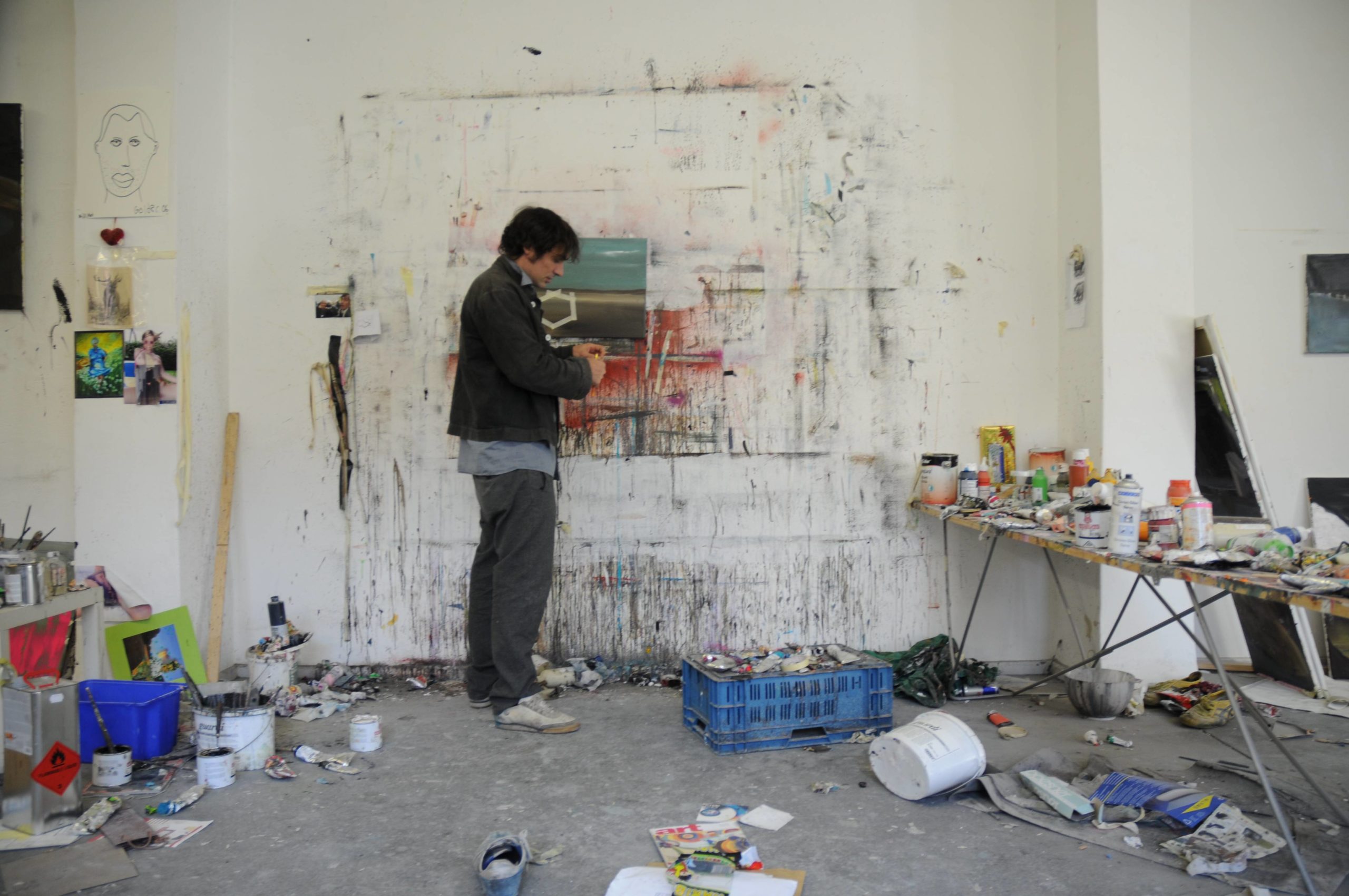 Philip Grözinger in seinem Atelier, 2009. Foto: Imago/Stefan Noebel-Heise