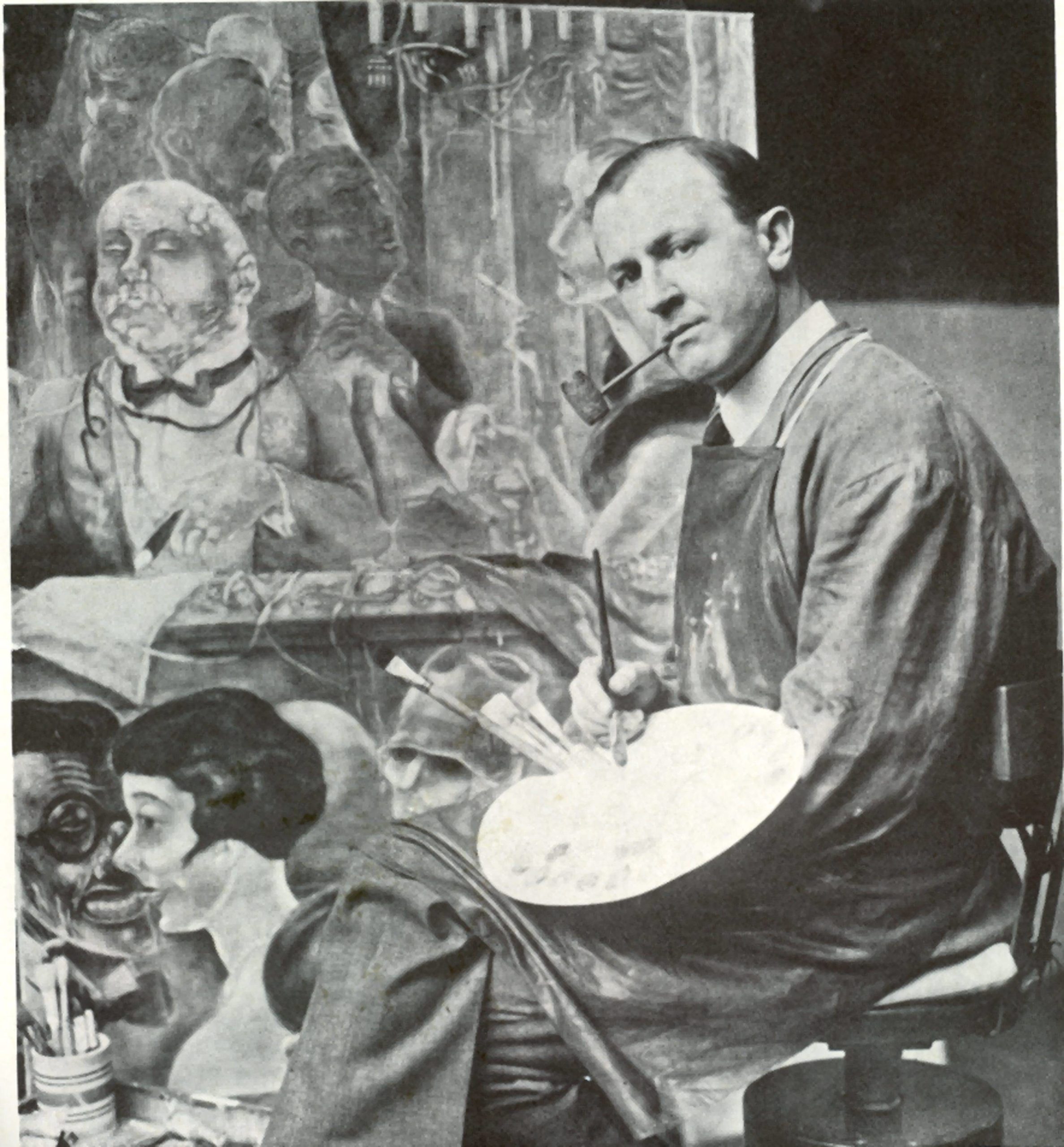 Berliner Ateliers - George Grosz in seinem Atelier, 1920er-Jahre. Foto: Imago/Wha/United Archives