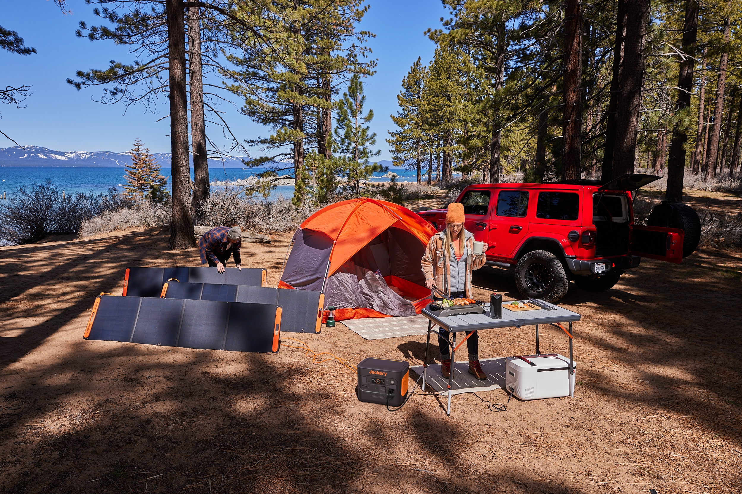 Camping mit dem Solargenerator 2000 Pro. Foto: Jackery