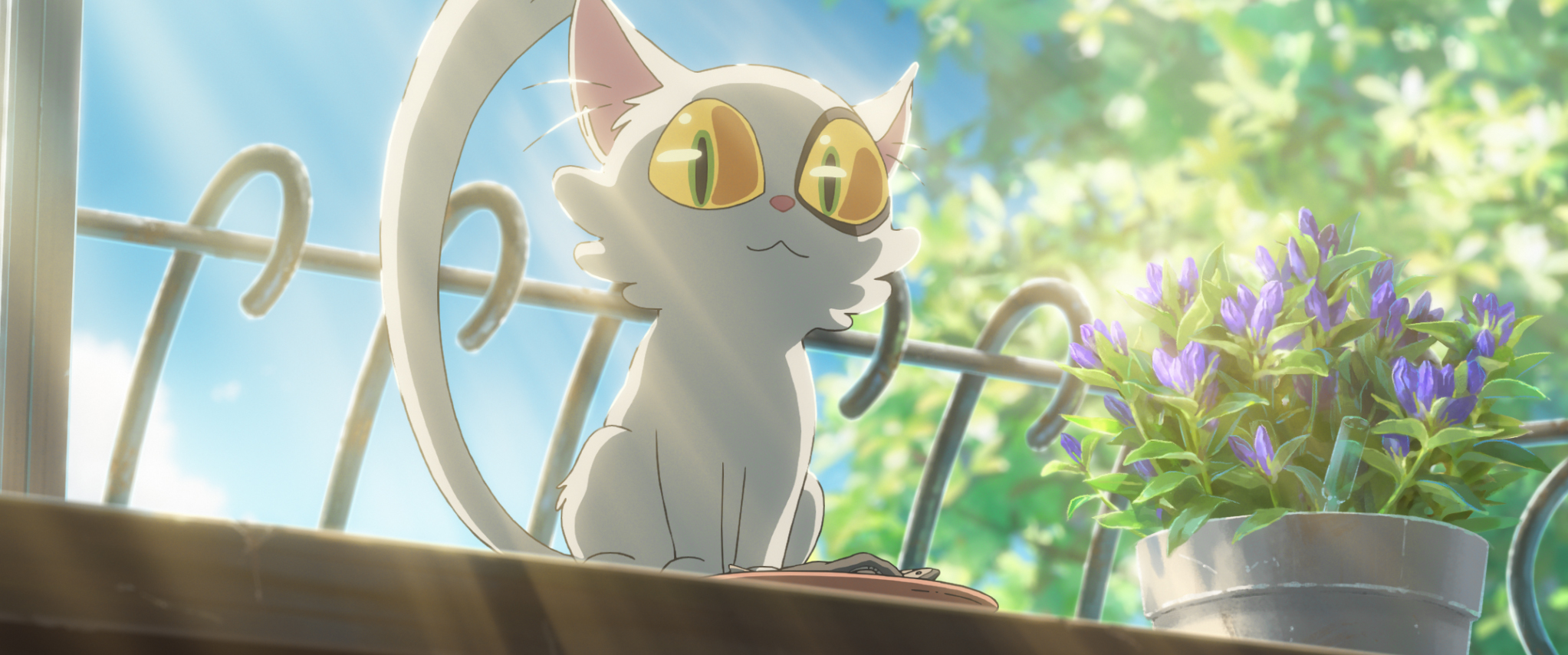 Die Katze in „Suzume“ von Makoto Shinkai. Foto: 2022 "Suzume" Film Partners 