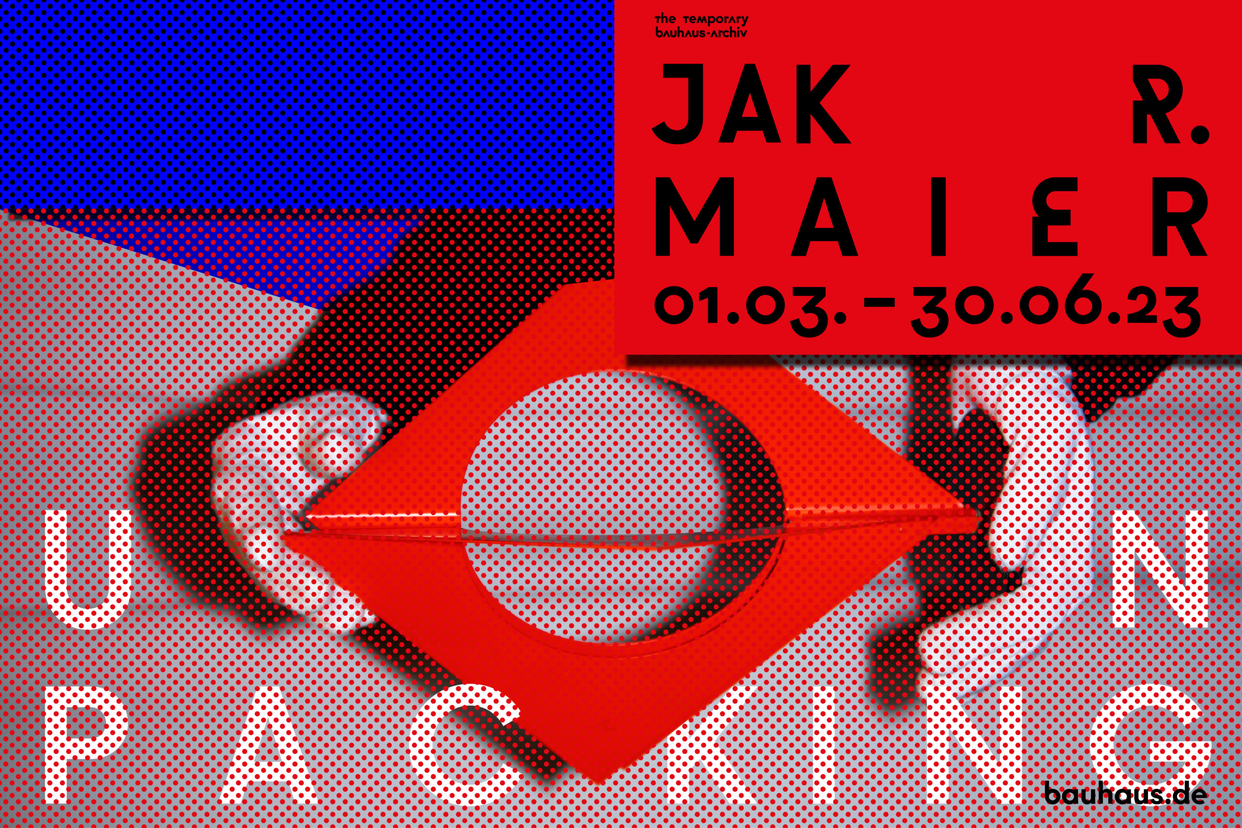 Die Ausstellung "Unpacking Jak R. Maier" ist bis Ende Juni im Bauhaus-Archiv zu sehen. Grafik: Bauhaus-Archiv