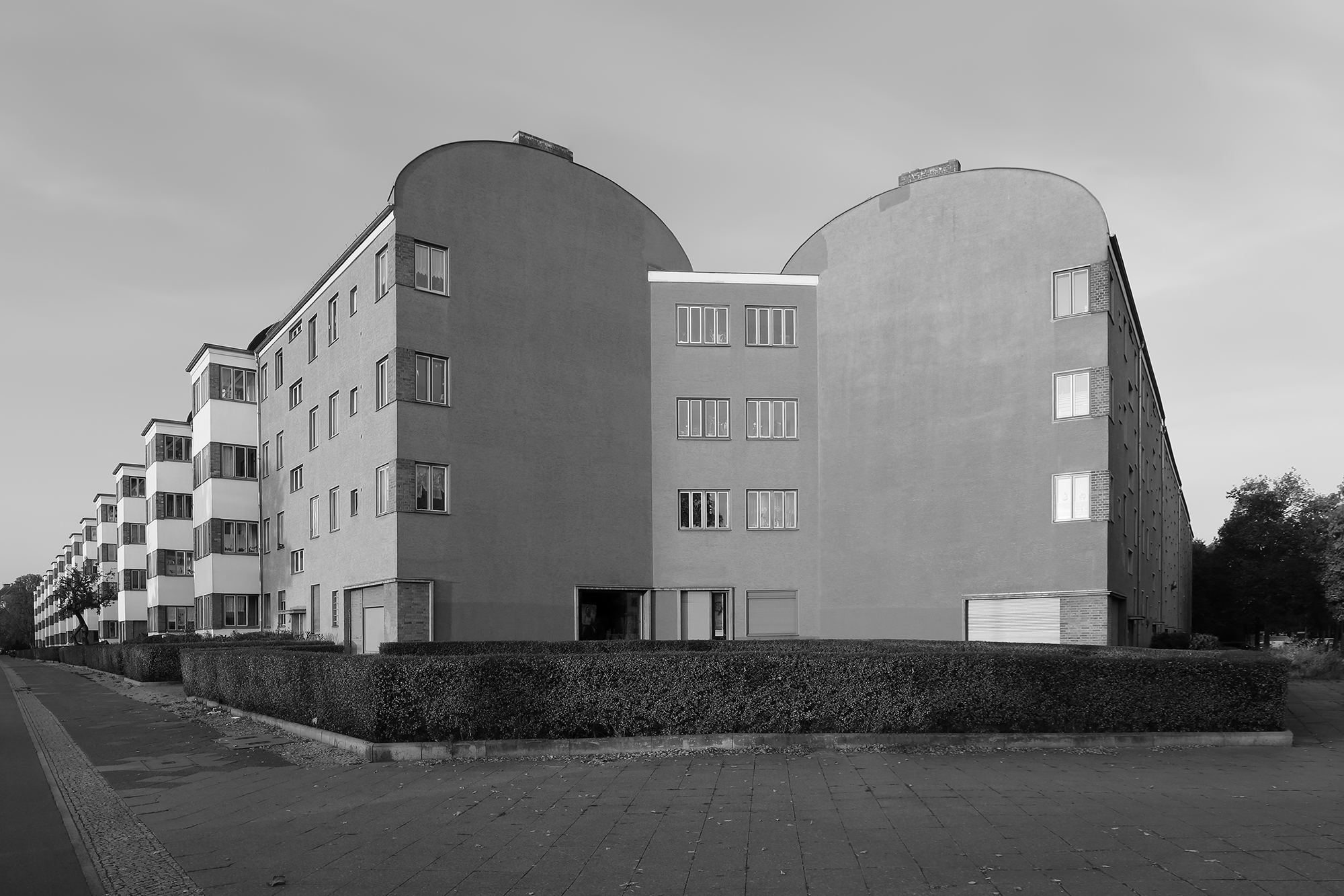 Bauhaus in Berlin Zeppelinhäuser, Pankow, 1928, Architekten: Walter Borchard und Georg Thoféhrn. Foto: Jean Molitor