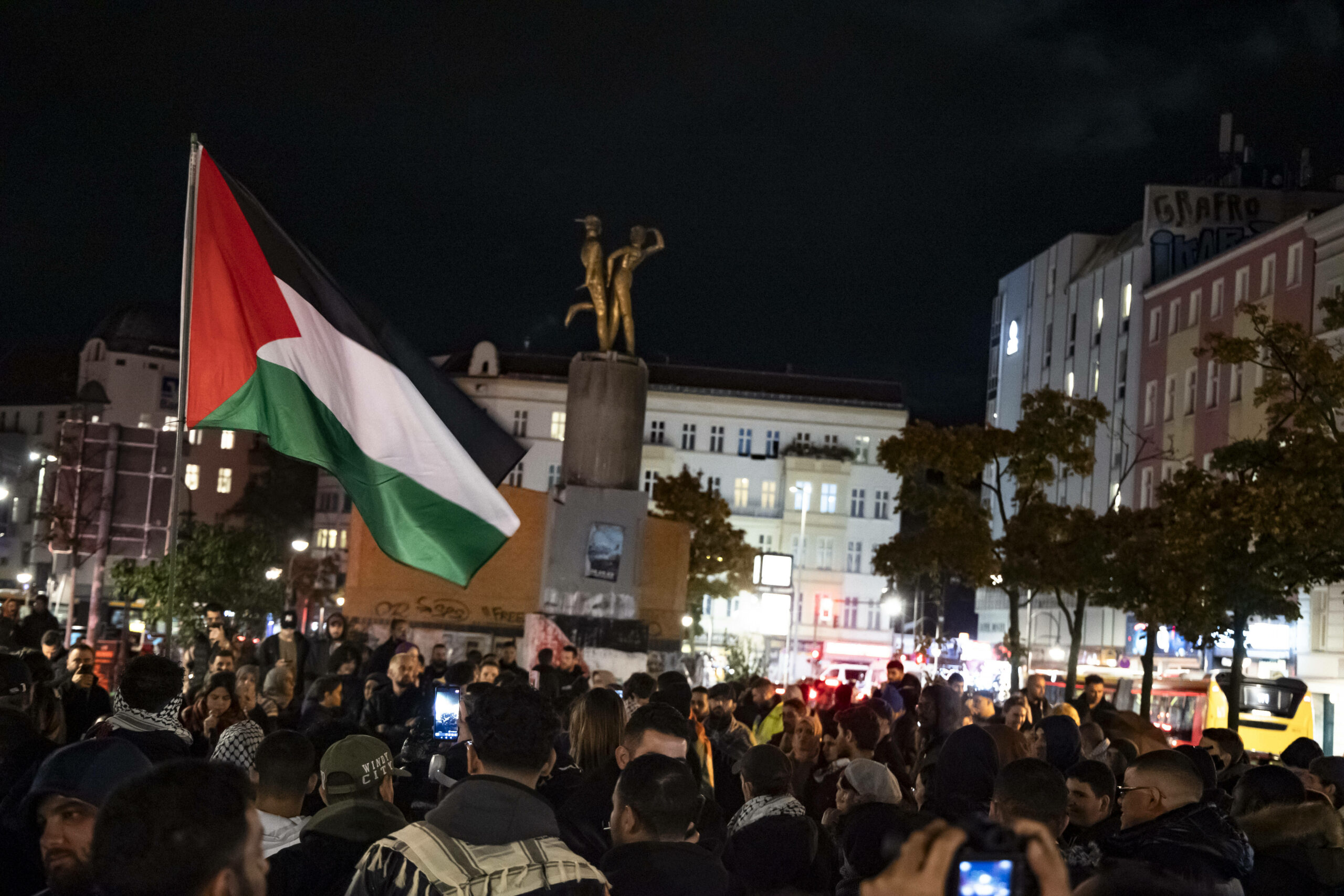 Solidaritätskundgebung für Palästina am Hermannplatz, 29. Oktober 2023. Foto: Imago/Emmanuele Contini