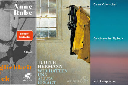 Berliner Romane des Jahres, wie sie die tip-Literaturkritiker:innen gewählt haben. Collage: Klett-Cotta/S. Fischer / Suhrkamp Nova